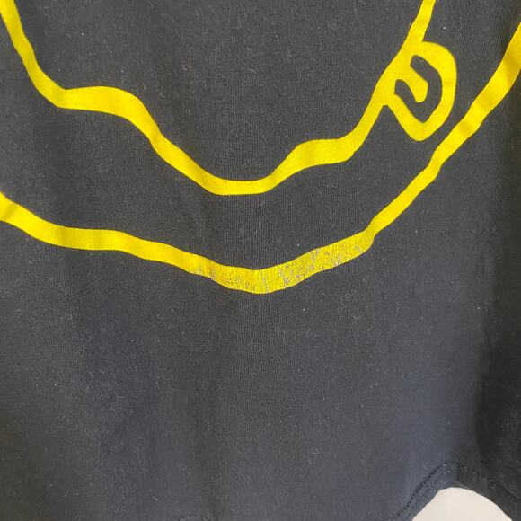 Nirvana Black and Yellow Smiley Face Logo Band Tee Graphic T-Shirt Sz M - Picture 4 of 9